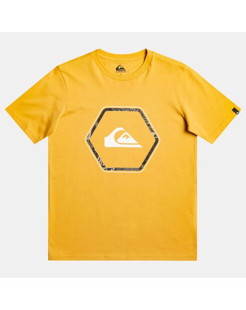 T-Shirt manches courtes logo octogonal jaune