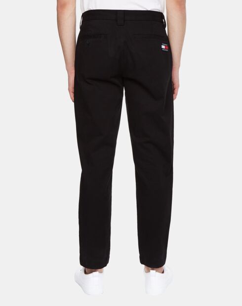 Dad zwarte getailleerde chinobroek