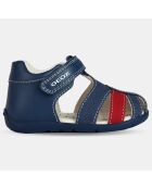 Sandales Elthan bleu/rouge
