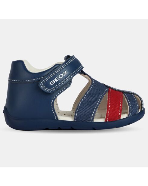 Sandales Elthan bleu/rouge