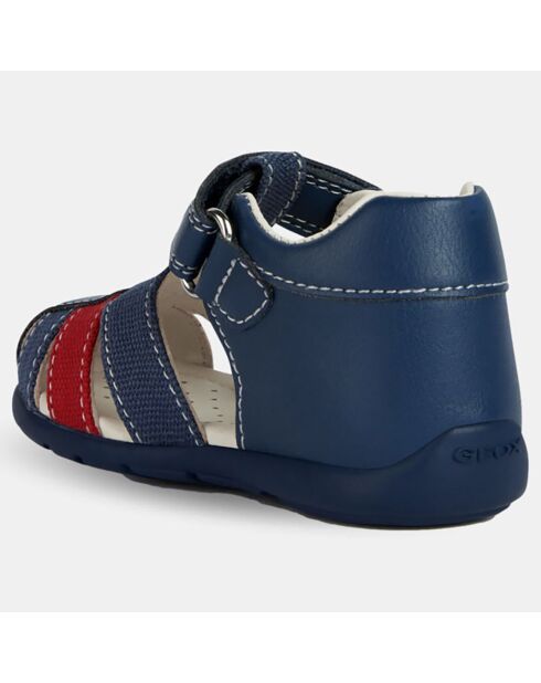 Sandales Elthan bleu/rouge