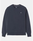 Sweat col rond bleu foncé