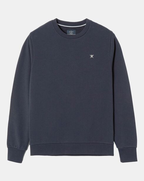 Sweat col rond bleu foncé