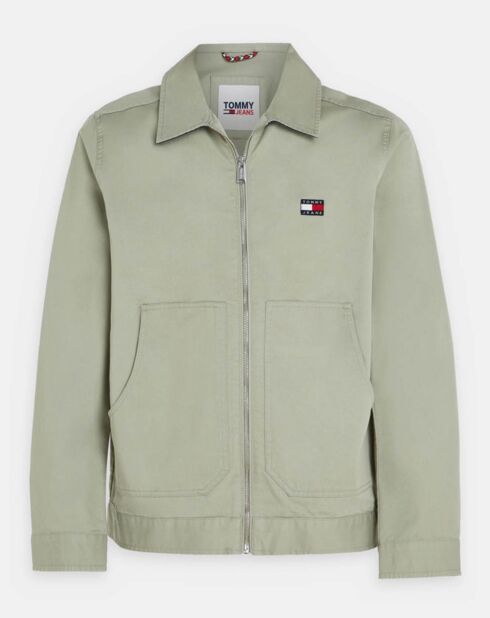 Graugrüne reguläre Jacke