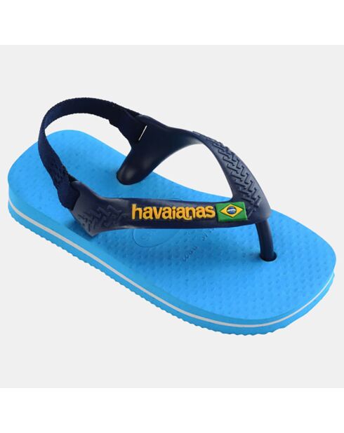 Tongs Brasil Logo II bleues
