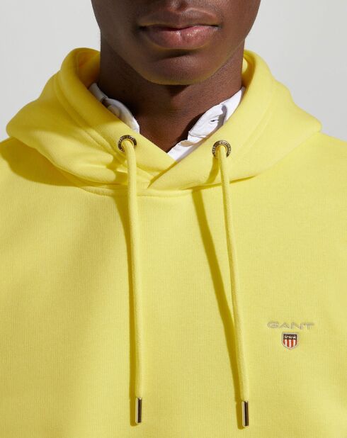 Sweat à capuche enfilable jaune vif