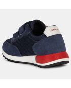 Sneakers en Cuir & Textile Alben bleu/rouge