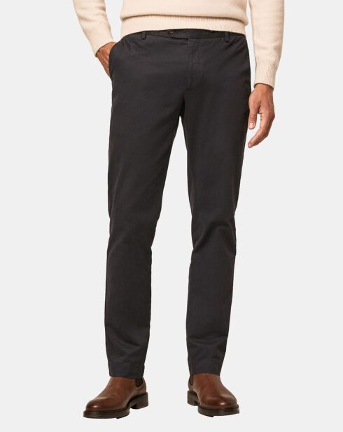 Pantalon chino Kensington uni bleu marine