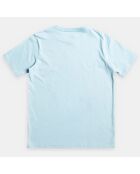 T-Shirt manches courtes logo message bleu clair