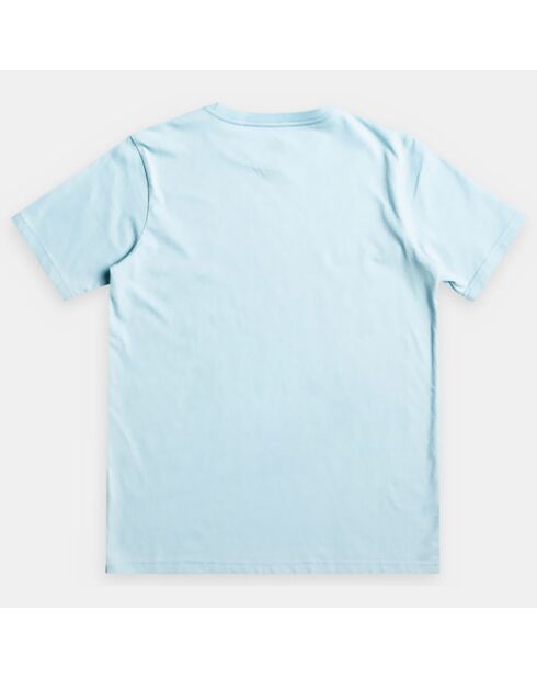 T-Shirt manches courtes logo message bleu clair