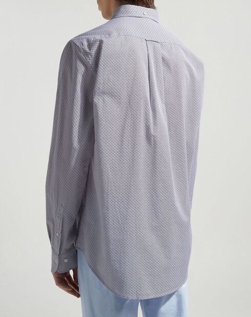 Chemise Regular Fit Geo imprimée bleu/blanc
