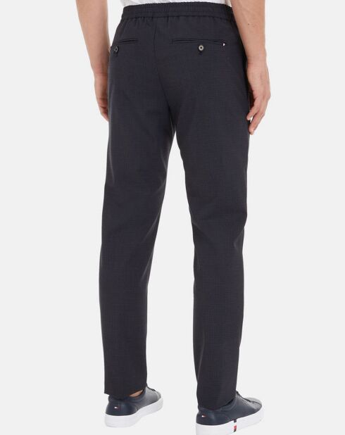 Hampton Travel Midnight blauwe slimfit broek van wolmix