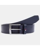 Ceinture en Cuir Adan bleu marine