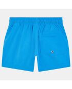 Short de bain uni bleu