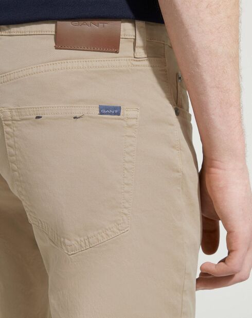 Pantalon 5 poches beige