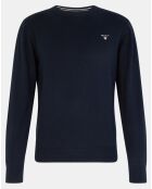 Pull Regular Fit Logo Poitrine bleu marine