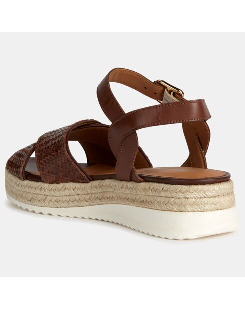 Sandales en Cuir Eolie marron - Talon 5.5 cm