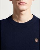 Pull court 100% Laine Logo Blaser bleu marine