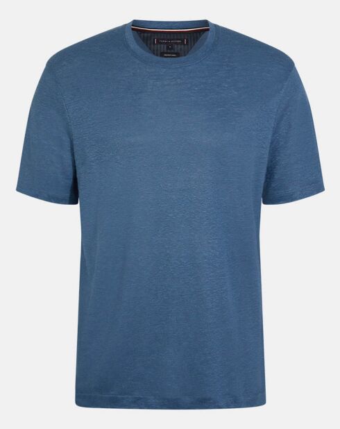 T-Shirt en Lin mélangé Premium bleu