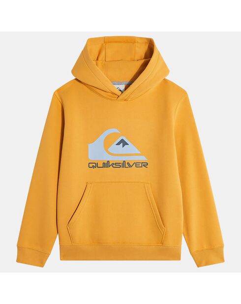 Sweat à capuche big logo jaune moyen