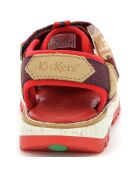 Sandales Kickclic rouge/marine