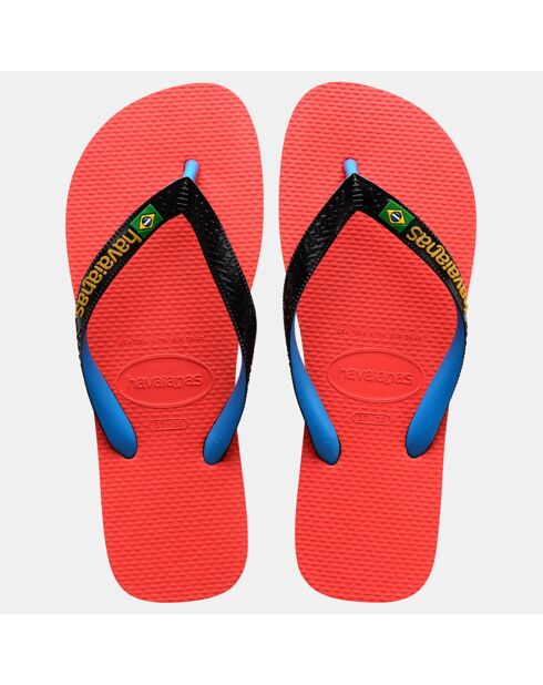 Tongs Brasil Mix rouge orangé