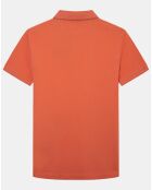 Polo Regular Fit uni piqué orange moyen