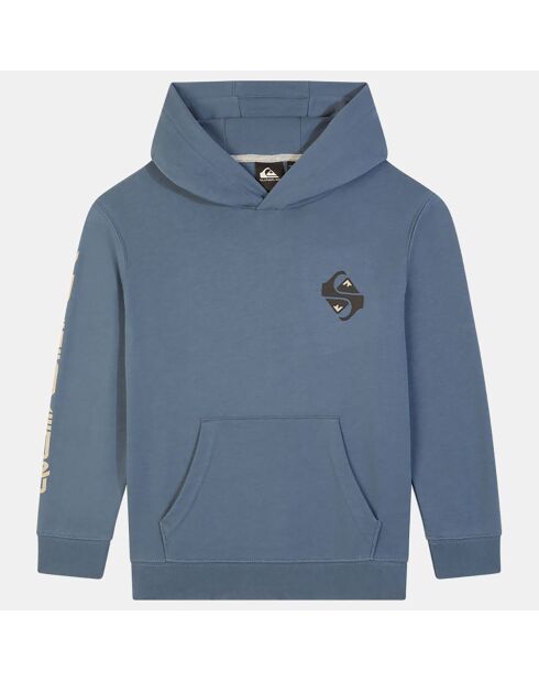 Sweat à capuche big logo m bleu