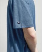 T-Shirt en Lin mélangé Premium bleu