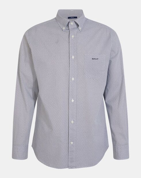 Chemise Regular Fit Geo imprimée bleu/blanc