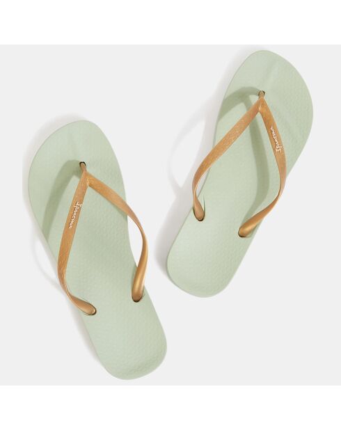 Anat Tan groene teenslippers