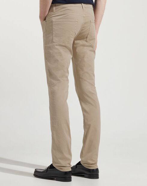Pantalon 5 poches beige
