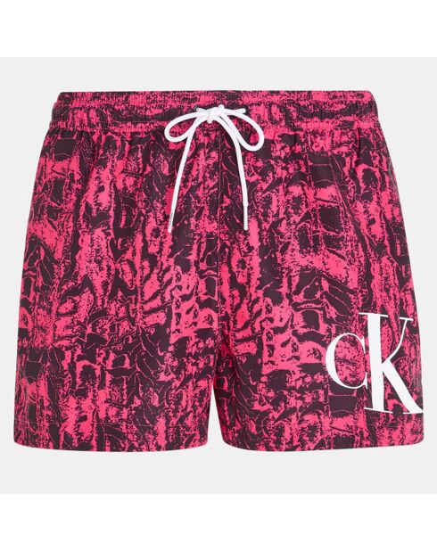 Short de Bain ck monogram-s rose/noir