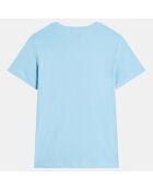 T-Shirt manches courtes logo basic bleu ciel