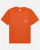 T-Shirt 100% Coton Bio Regular Fit Basic Pocket orange