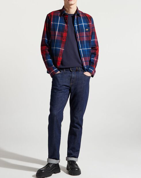 Chemise Regular Fit Tartan rouge/bleu
