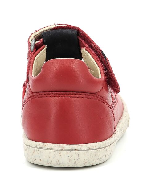 Sandales en Cuir Tractus rouge/marine