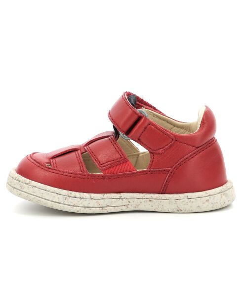 Sandales en Cuir Tractus rouge/marine