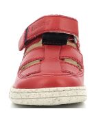 Sandales en Cuir Tractus rouge/marine