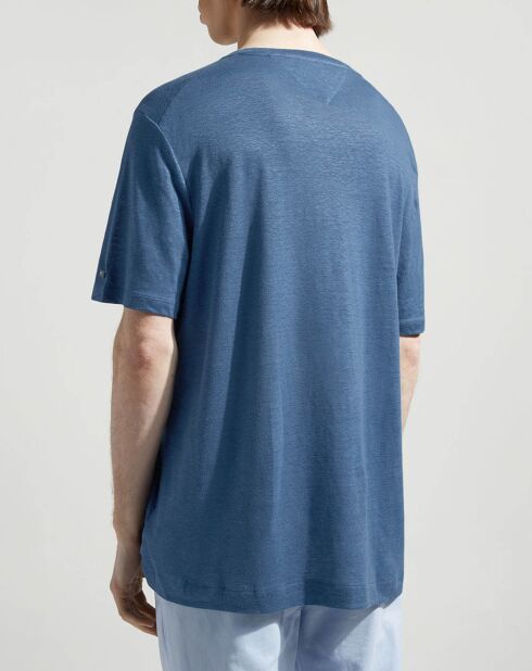 T-Shirt en Lin mélangé Premium bleu