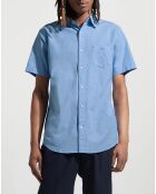 Chemise en Lin & Coton Regular Fit unie bleu ciel