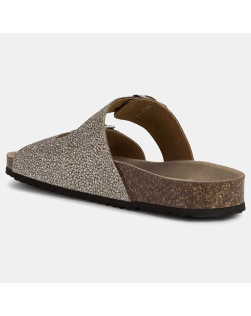 Briona gouden leren sandalen