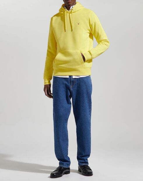 Sweat à capuche enfilable jaune vif