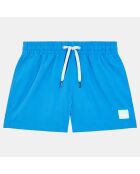 Short de bain uni bleu