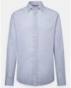 Chemise Slim Fit à micro imprimé géométrique blanche