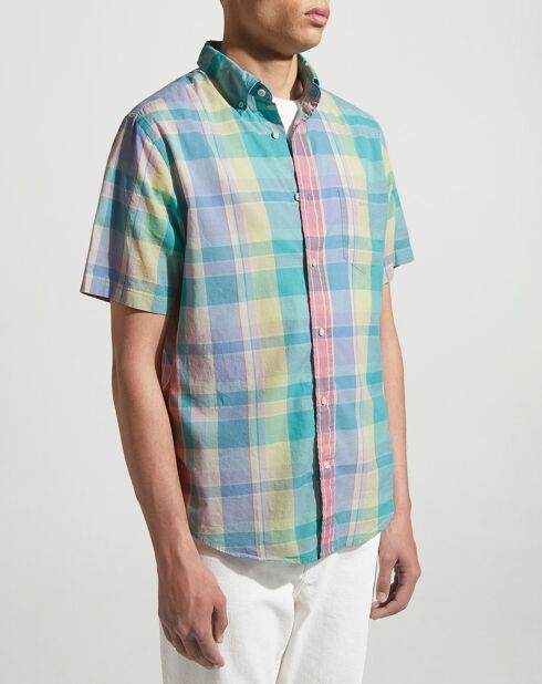 Chemise Regular Fit Madras à carreaux rose