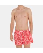 Short de Bain ck monogram-s rouge/blanc