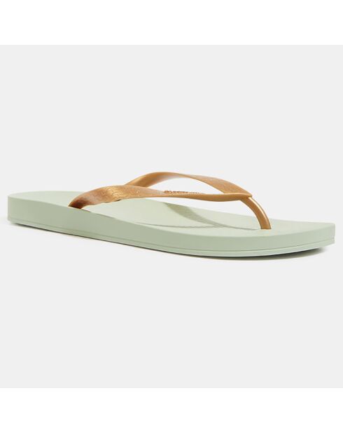 Anat Tan groene teenslippers