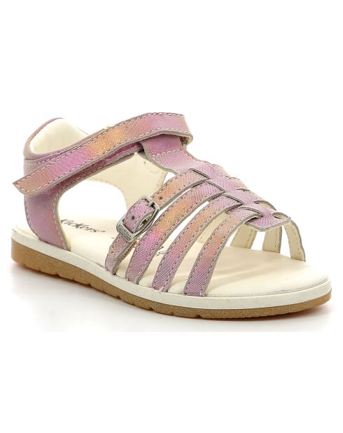 Sandales en Cuir Gilianna rose/rainbow