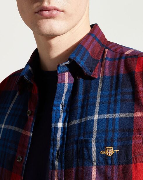 Chemise Regular Fit Tartan rouge/bleu